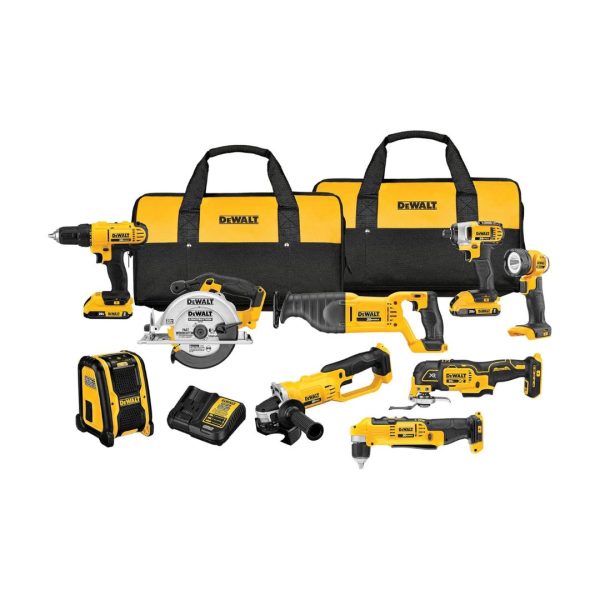 DEWALT 20V MAX Power Tool Combo Kit, 9-Tool Cordless Power Tool Set with 2 Batteries and Charger on Sale
