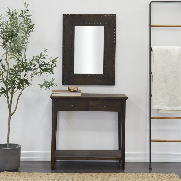 2 Drawers and 1 Shelf Console Table with Mirror Sale